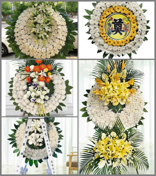 山东青岛莱西市南墅镇西台上村花圈速递